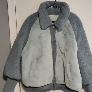 UGG Faux Fur & Faux Shearling Baseball Jacket